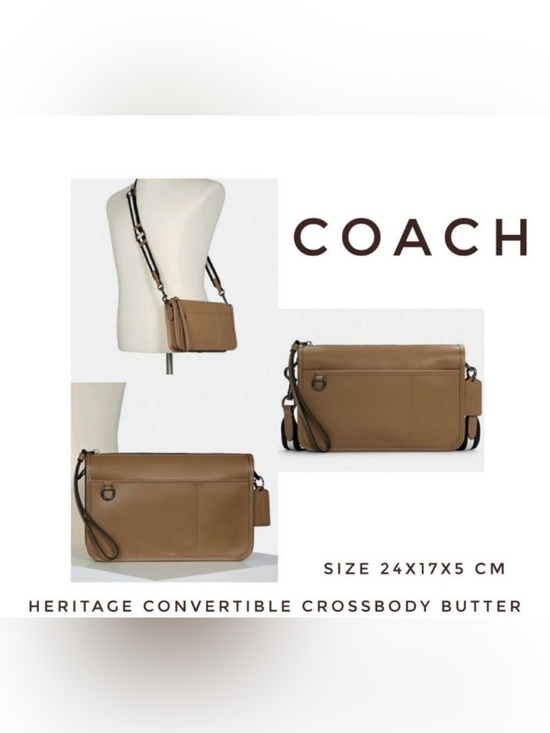 Coach Handbags - Coach Heritage Convertible Crossbody Bag🟫